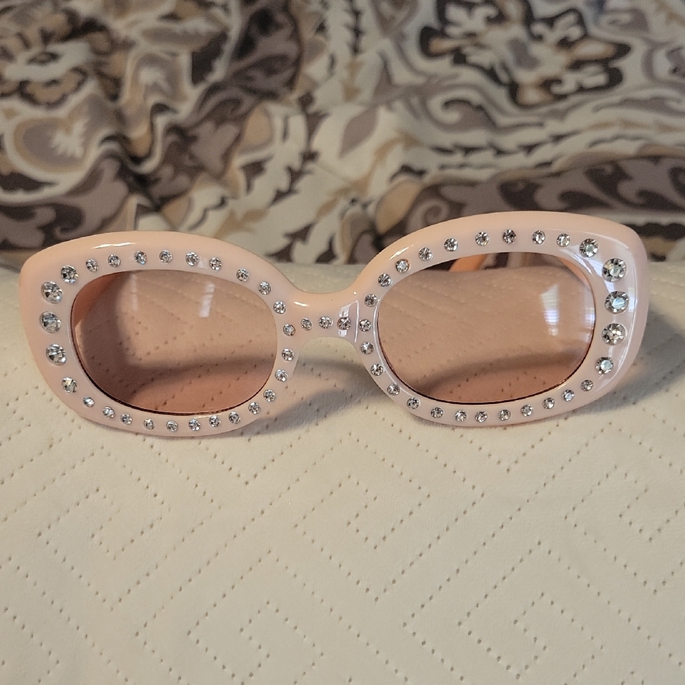 Funky Pink Rhinestone Sunglasses